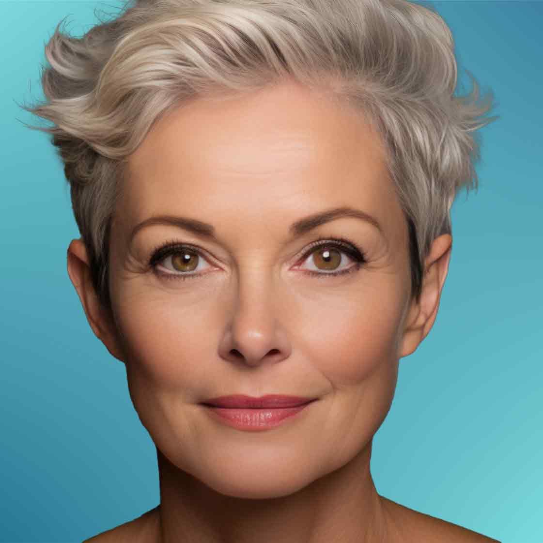 woman with doctors hands with botox injections